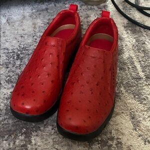 Red Slip-On Shoes